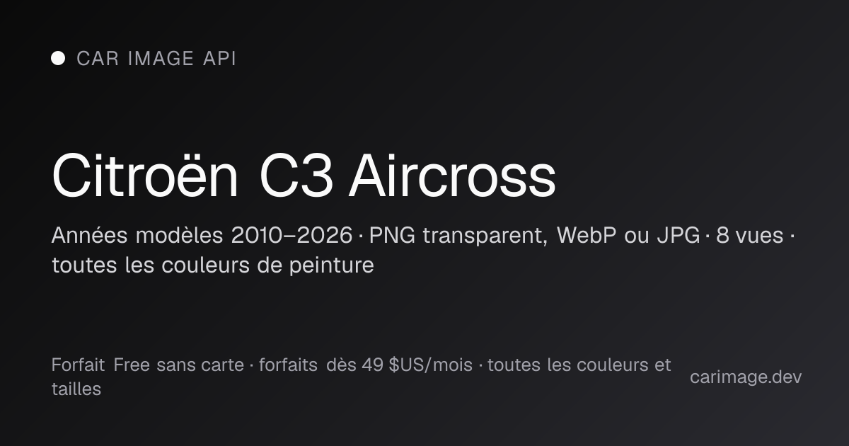 2025 Citroën C3 Aircross PNG — transparent car images
