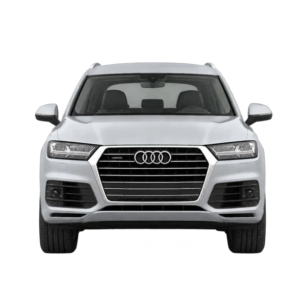 silver 2019 Audi Q7 front view