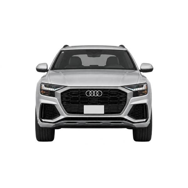 silver 2025 Audi Q8 front view