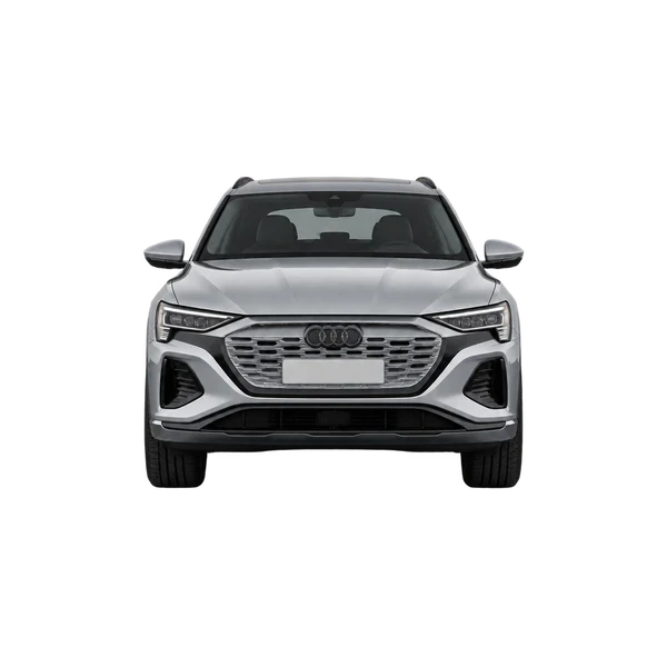 silver 2025 Audi Q8 E-Tron Dakar front view