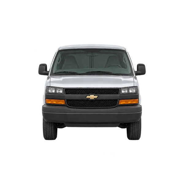 silver 2010 Chevrolet Express front view