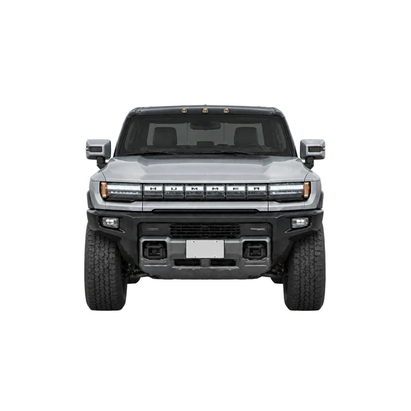 silver 2025 GMC Hummer EV Pickup front view