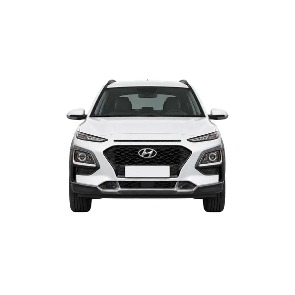 white 2022 Hyundai Kona front view