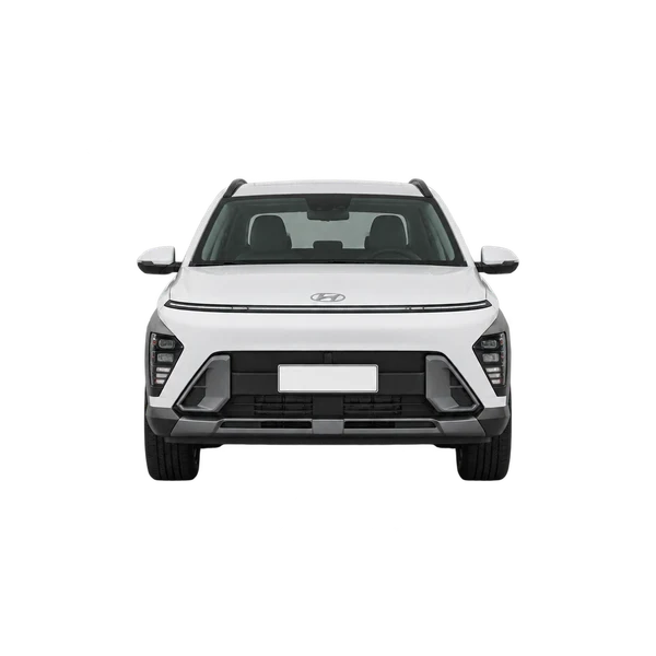 white 2024 Hyundai Kona front view
