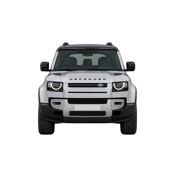 silver 2021 Land Rover Defender front view