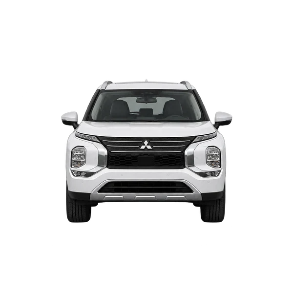 white 2026 Mitsubishi Outlander front view