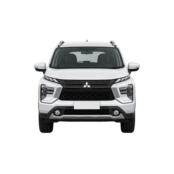 white 2024 Mitsubishi Xpander front view