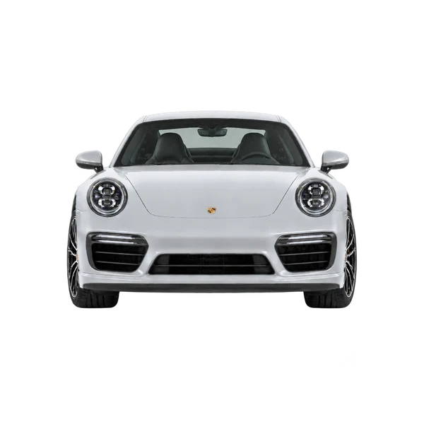 silver 2019 Porsche 911 Turbo S front view