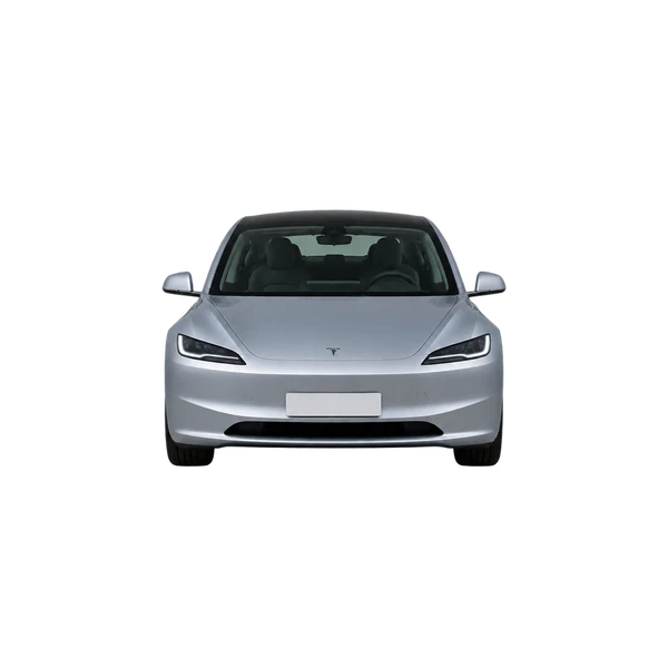 silver 2024 Tesla Model 3 front view