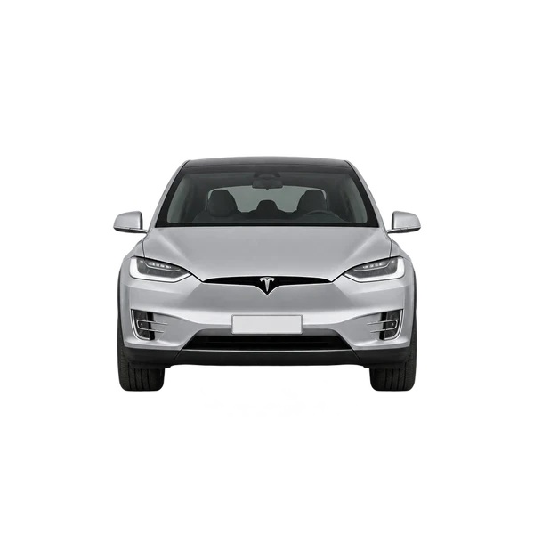 silver 2021 Tesla Model X front view