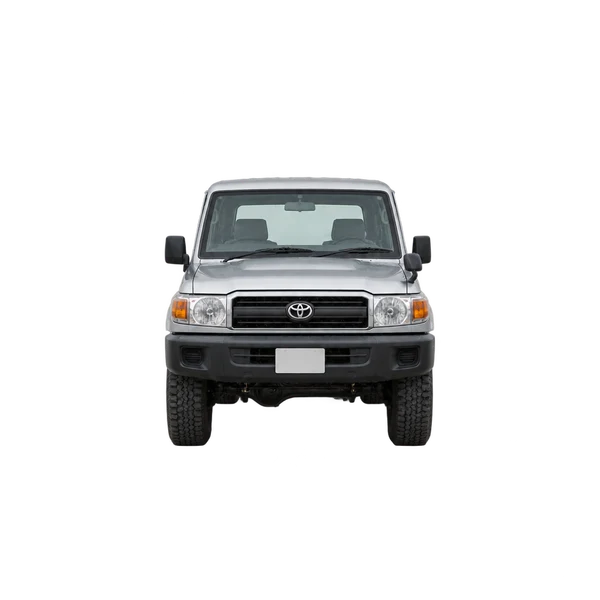 silver 2000 Toyota Landcruiser 70 4.2D SB front view