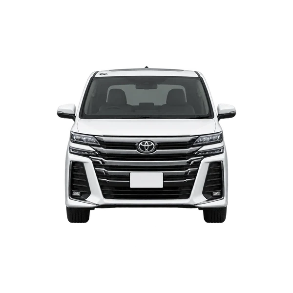 white 2024 Toyota Vellfire front view