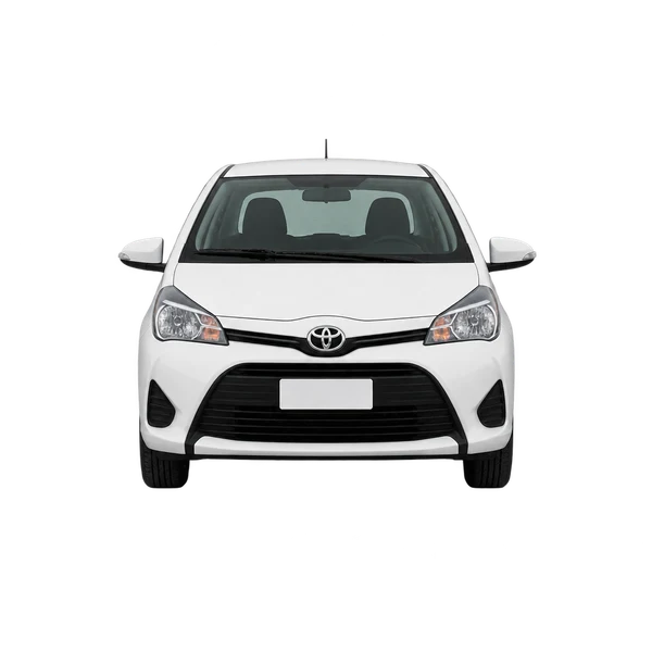 white 2015 Toyota Yaris front view