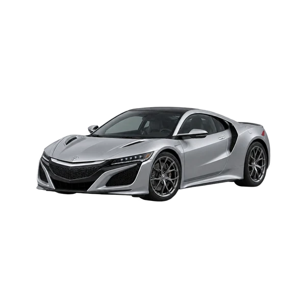 silver 2019 Acura NSX front three-quarter (facing left) view