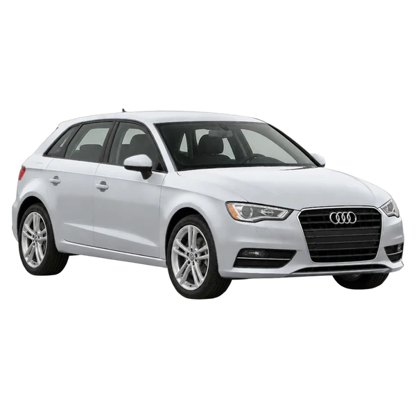 silver 2014 Audi A3 front three-quarter (facing left) view
