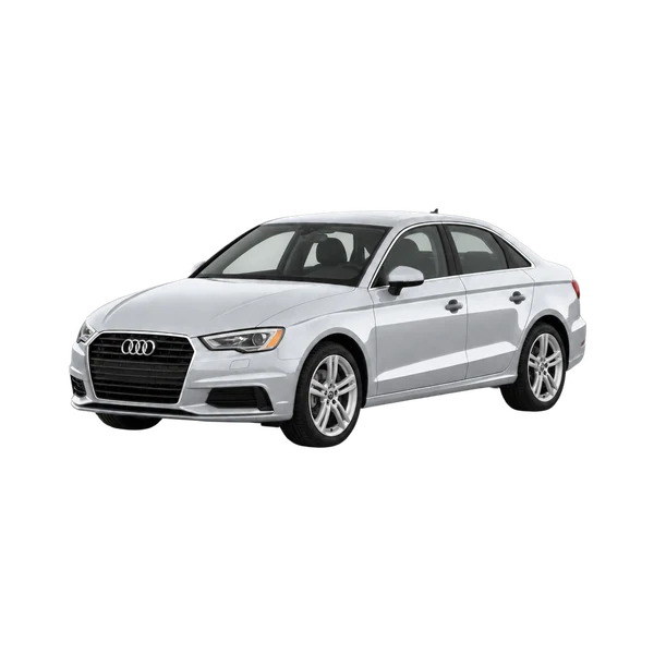 silver 2016 Audi A3 Sedan front three-quarter (facing left) view