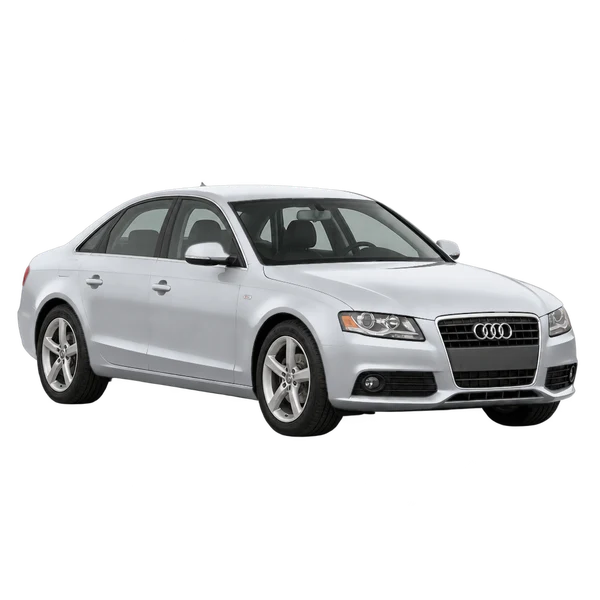 silver 2014 Audi A4 front three-quarter (facing left) view