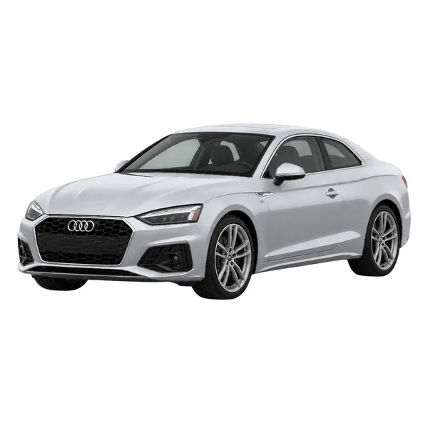 silver 2022 Audi A5 front three-quarter (facing left) view
