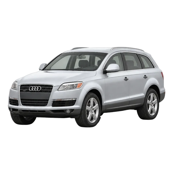 silver 2015 Audi Q7 front three-quarter (facing left) view