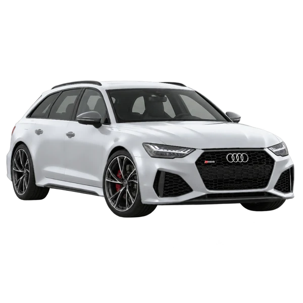 2019 AUDI RS6 — Front three-quarter (facing left), silver