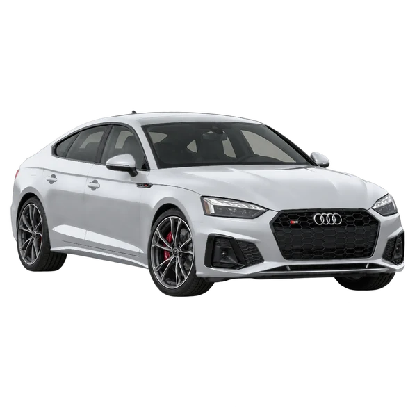 silver 2021 Audi S5 front three-quarter (facing left) view