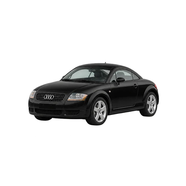 black 2001 Audi TT front three-quarter (facing left) view