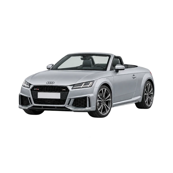 silver 2025 Audi TTS Roadster front three-quarter (facing left) view