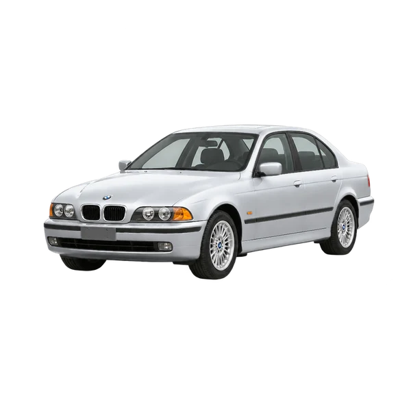 silver 1996 BMW 5 Series front three-quarter (facing left) view