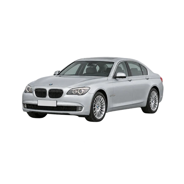 silver 2010 BMW 750xi front three-quarter (facing left) view