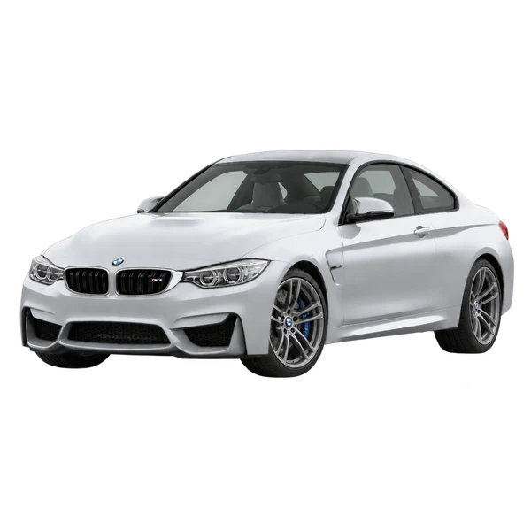 silver 2014 BMW M4 front three-quarter (facing left) view