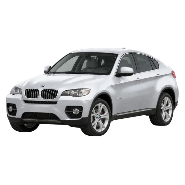 silver 2014 BMW X6 front three-quarter (facing left) view