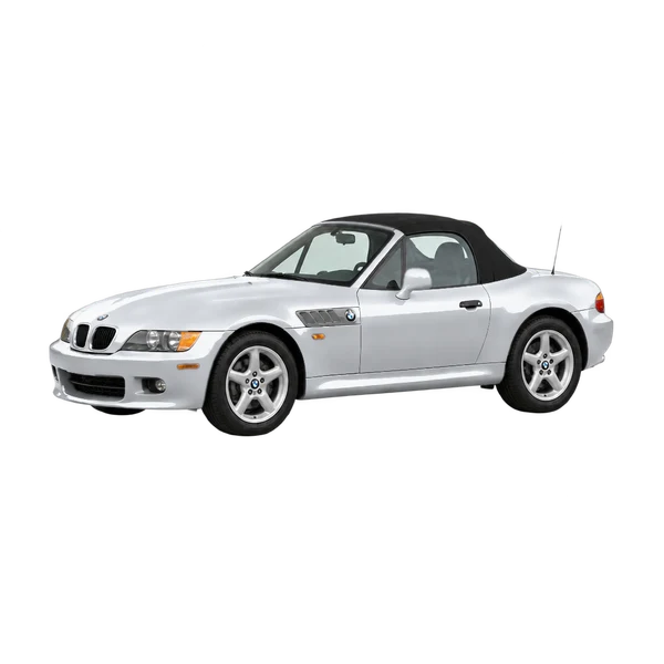 silver 2002 BMW Z3 front three-quarter (facing left) view