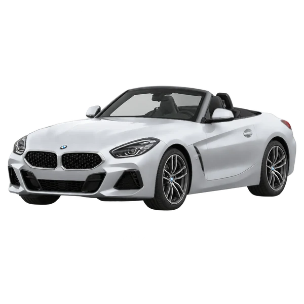 silver 2019 BMW Z4 front three-quarter (facing left) view