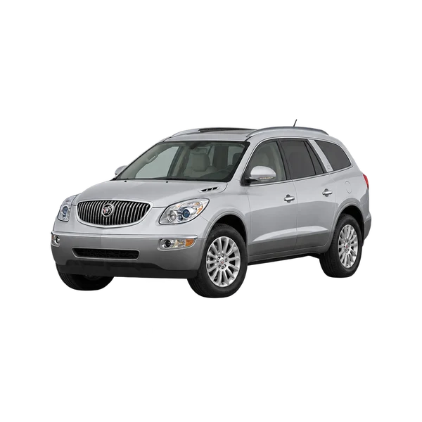 silver 2009 Buick Enclave front three-quarter (facing left) view