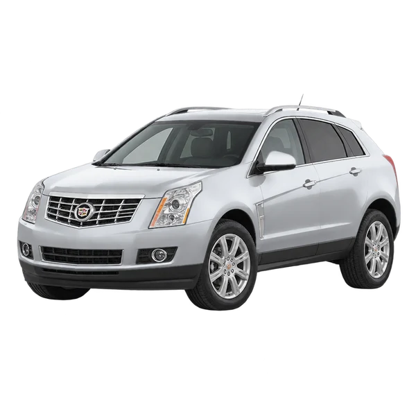 silver 2011 Cadillac SRX front three-quarter (facing left) view