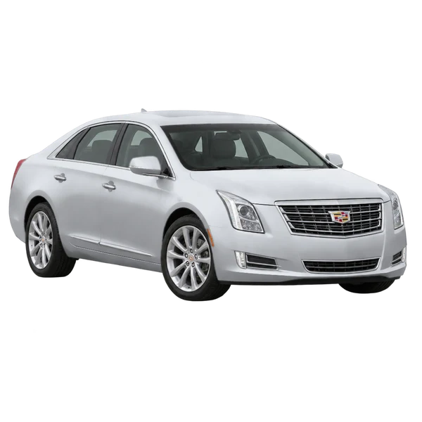silver 2015 Cadillac XTS front three-quarter (facing left) view