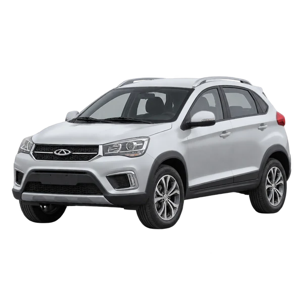 silver 2018 Chery Tiggo 2 front three-quarter (facing left) view