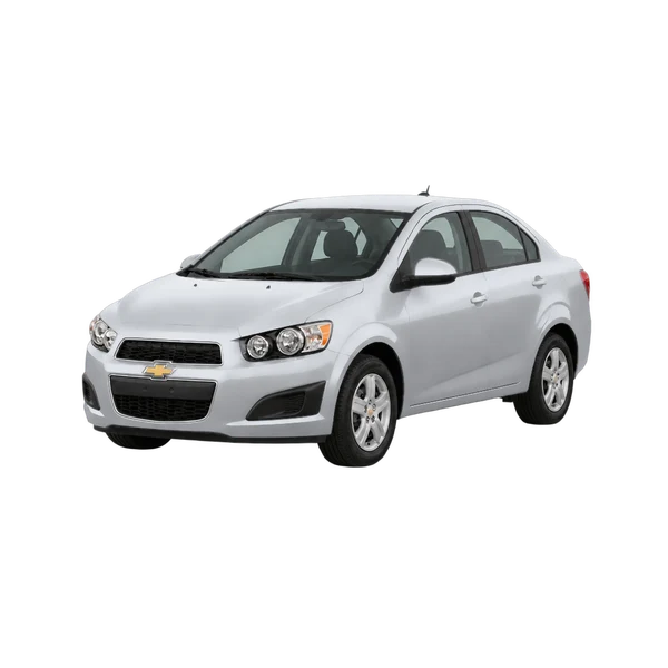 silver 2012 Chevrolet Aveo front three-quarter (facing left) view