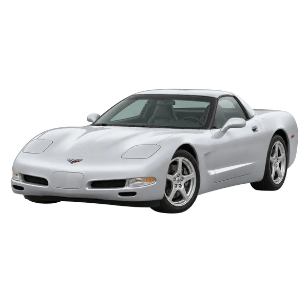 silver 2000 Chevrolet Corvette front three-quarter (facing left) view