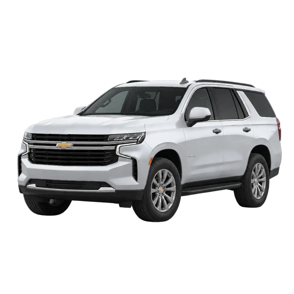 2027 CHEVROLET Tahoe — Front three-quarter (facing left), silver