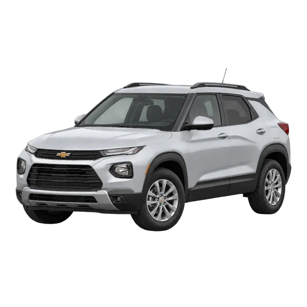 2027 CHEVROLET Trailblazer — Front three-quarter (facing left), silver