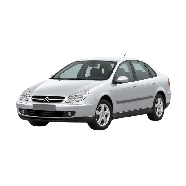 silver 2003 Citroën C5 front three-quarter (facing left) view