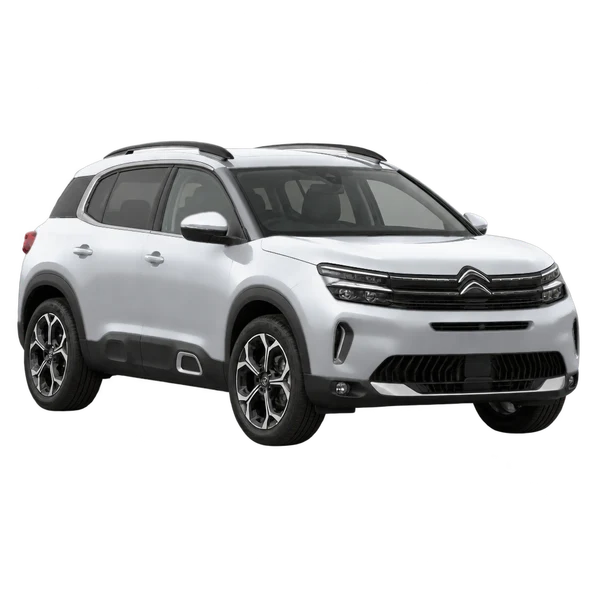 silver 2024 Citroën C5 Aircross front three-quarter (facing left) view