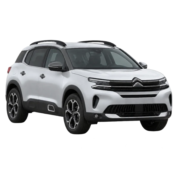 silver 2025 Citroën C5 Aircross front three-quarter (facing left) view