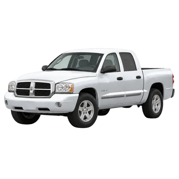 silver 2005 Dodge Dakota front three-quarter (facing left) view