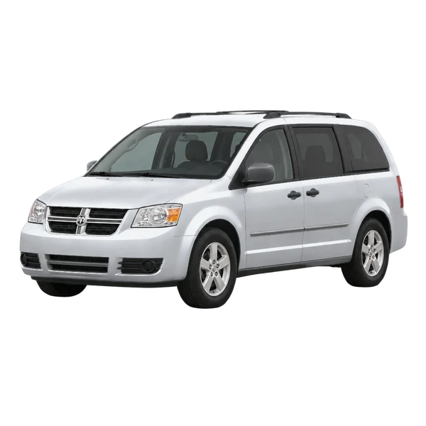 silver 2018 Dodge Grand Caravan front three-quarter (facing left) view