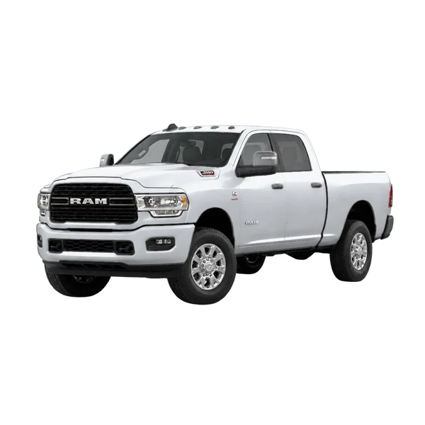 silver 2024 Dodge Ram 2500 front three-quarter (facing left) view