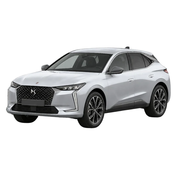 silver 2024 DS DS4 front three-quarter (facing left) view