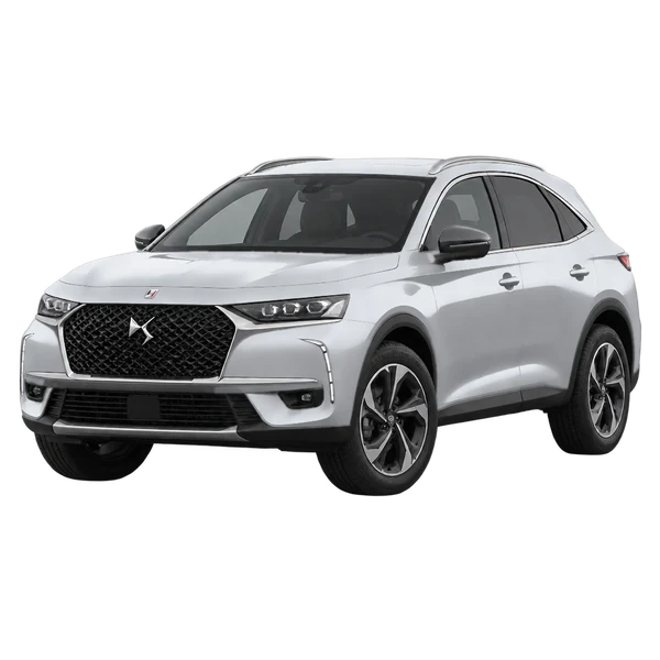 silver 2018 DS DS7 front three-quarter (facing left) view