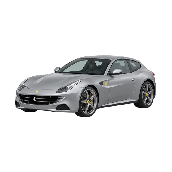 silver 2013 Ferrari FF front three-quarter (facing left) view